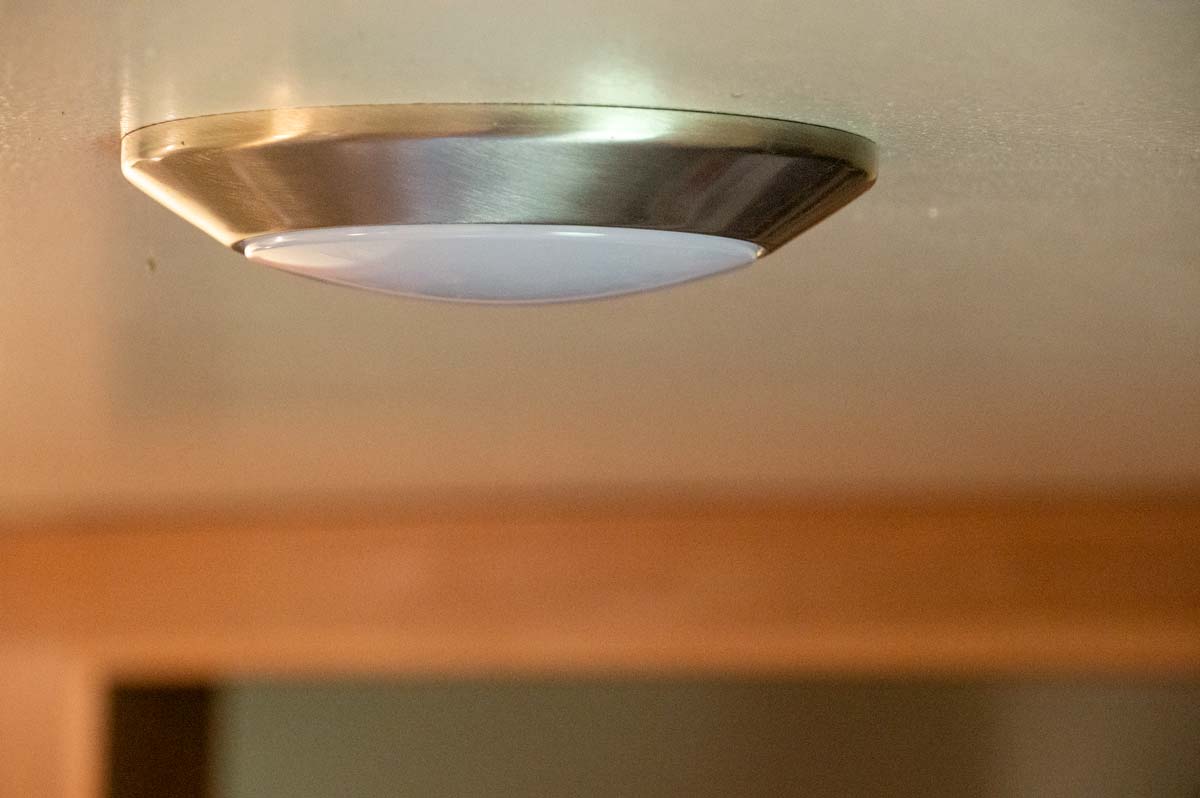 Integrated LED light fixture with a low profile that was not possible with previous light technologies.